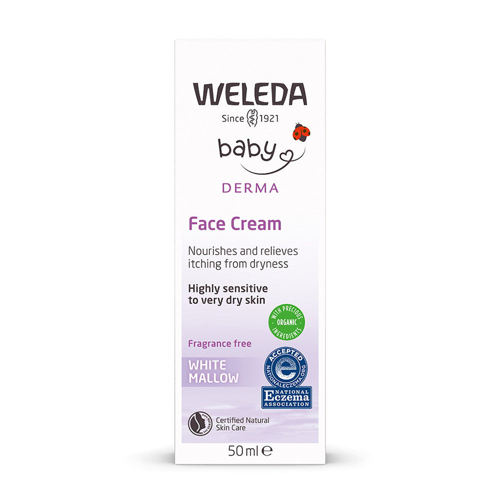 Weleda Baby White Mallow Derma Face Cream, 1.7 Oz